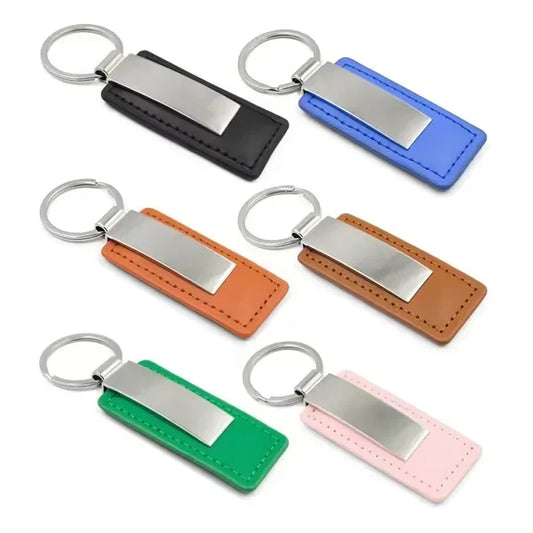 PU Leather Metal Key Tag