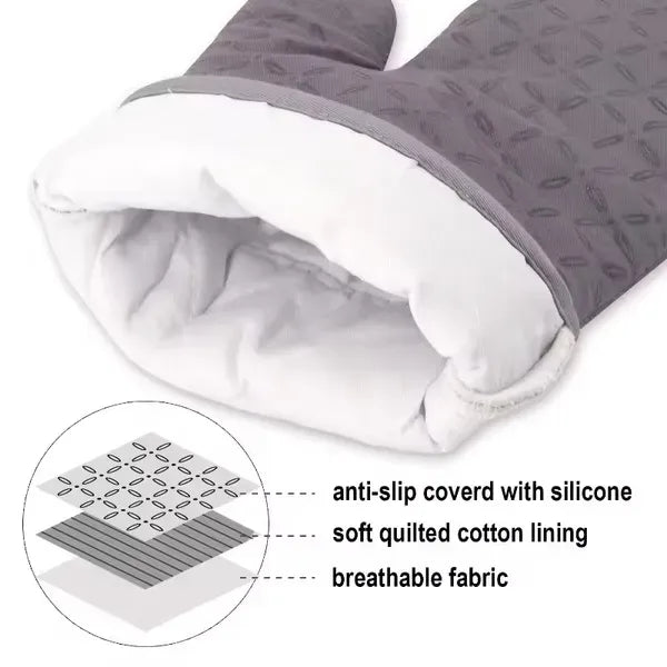 Silicone Oven Mitts Insulation Gloves Pot Holder