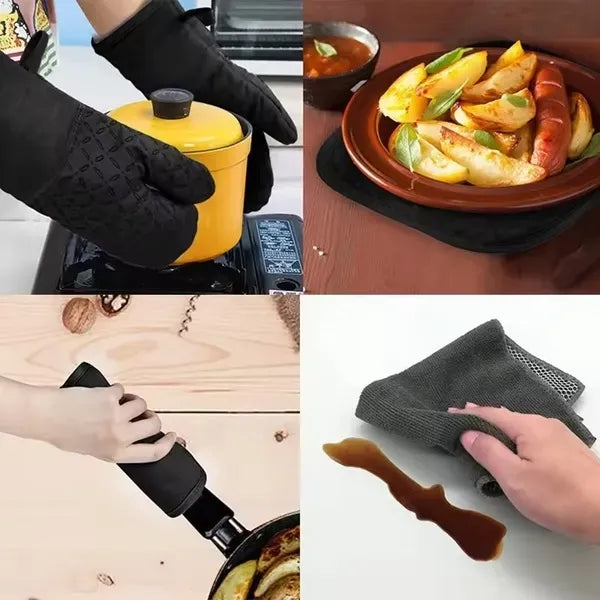 Silicone Oven Mitts Insulation Gloves Pot Holder