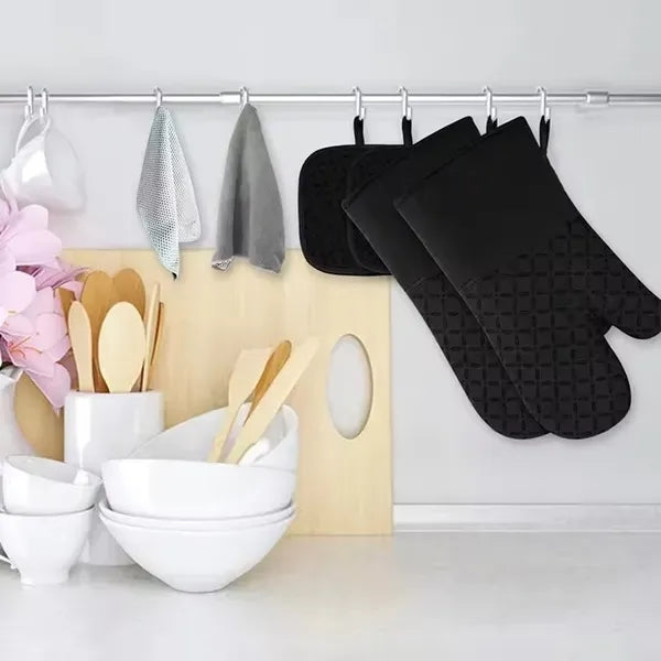 Silicone Oven Mitts Insulation Gloves Pot Holder
