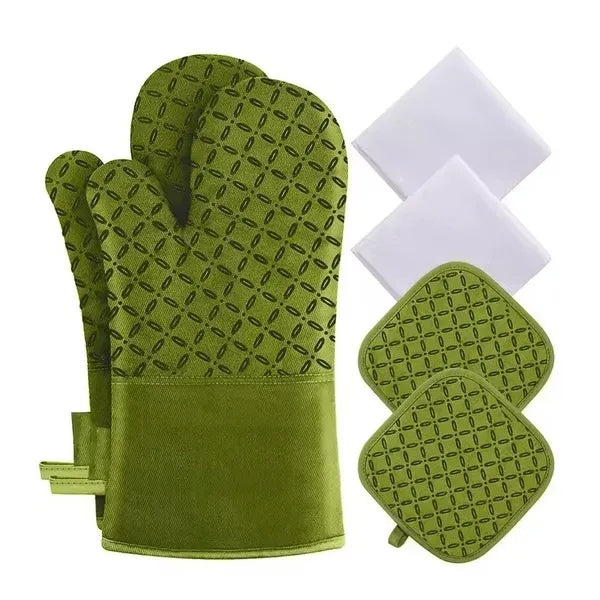 Silicone Oven Mitts Insulation Gloves Pot Holder