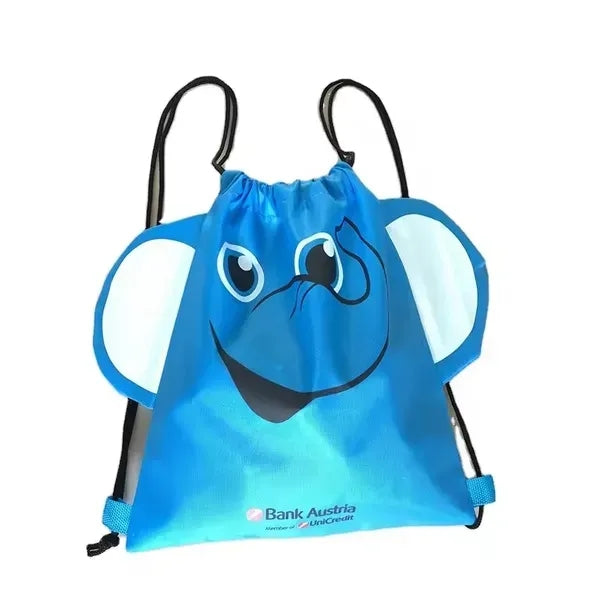 Cartoon Zoo Animal Drawstring Bags