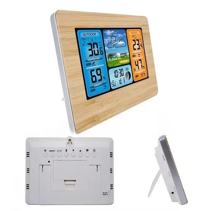 Wireless Weather Station Clock With Outdoor Sensor