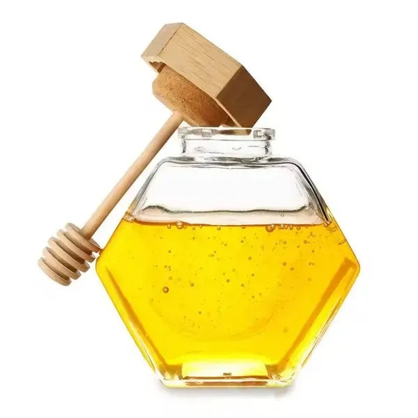 Honey Jar Custom Hexagonal Glass