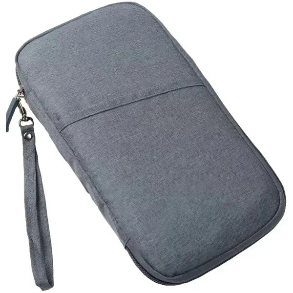 Solid Polyester Zipper Card Holder