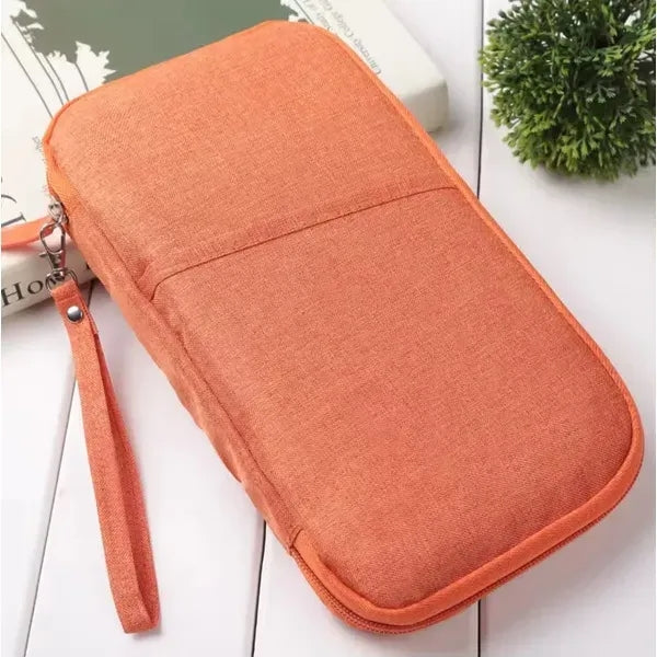 Solid Polyester Zipper Card Holder