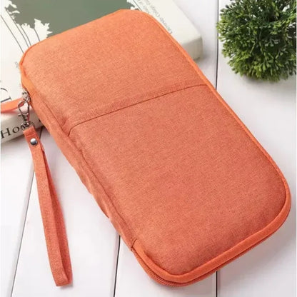 Solid Polyester Zipper Card Holder