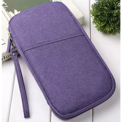 Solid Polyester Zipper Card Holder