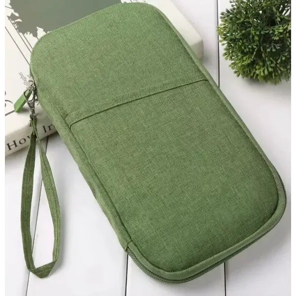 Solid Polyester Zipper Card Holder