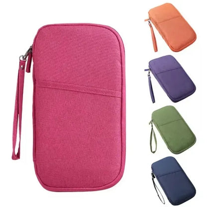 Solid Polyester Zipper Card Holder