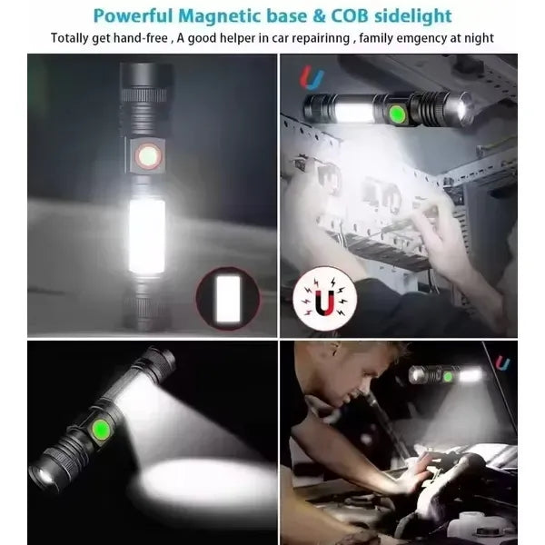Rechargeable Magnetic LED Tactical Flashlight