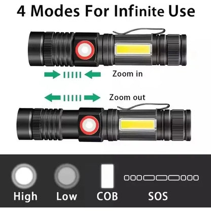 Rechargeable Magnetic LED Tactical Flashlight