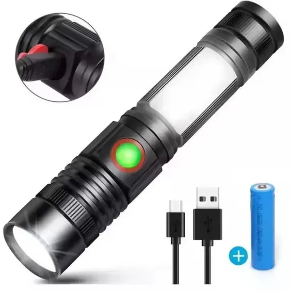 Rechargeable Magnetic LED Tactical Flashlight