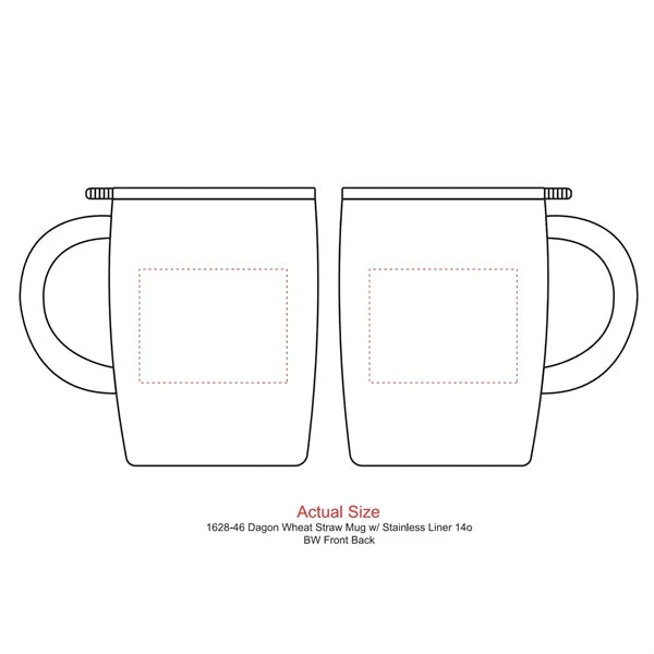 Dagon Wheat Straw Mug w/ Stainless Liner 14oz