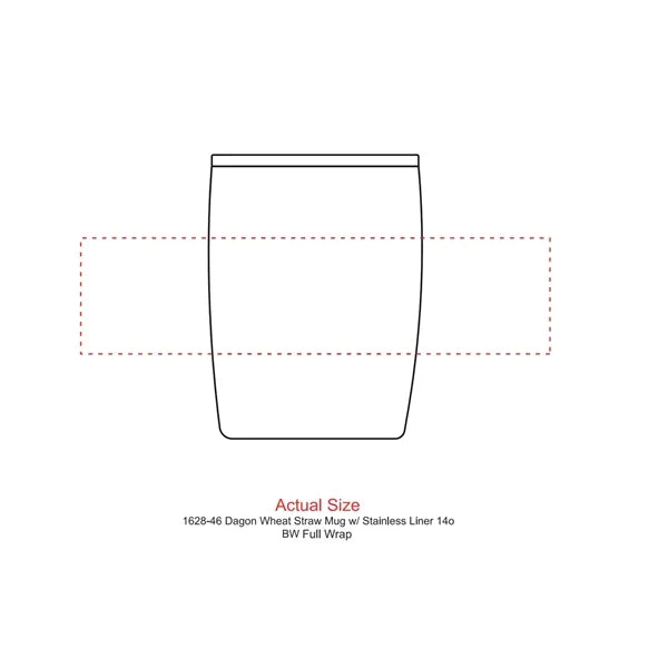 Dagon Wheat Straw Mug w/ Stainless Liner 14oz