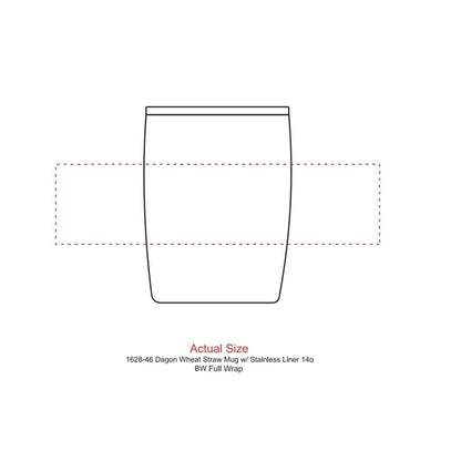 Dagon Wheat Straw Mug w/ Stainless Liner 14oz