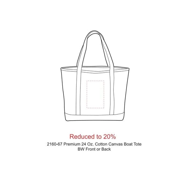 Baltic 24oz Cotton Canvas Tall Zippered Tote