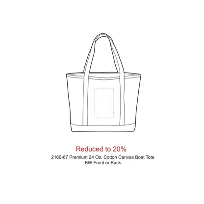 Baltic 24oz Cotton Canvas Tall Zippered Tote