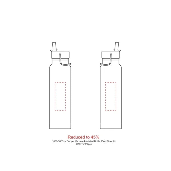 Thor Copper Vacuum Insulated Bottle 25oz Straw Lid