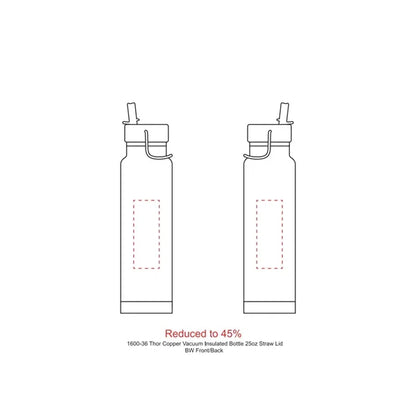 Thor Copper Vacuum Insulated Bottle 25oz Straw Lid