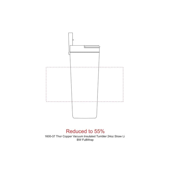 Thor Copper Insulated Tumbler 24oz Flip Straw Lid