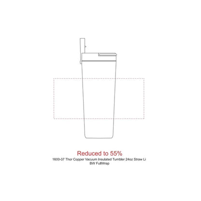 Thor Copper Insulated Tumbler 24oz Flip Straw Lid