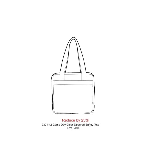 Game Day Clear Zippered Safety Tote