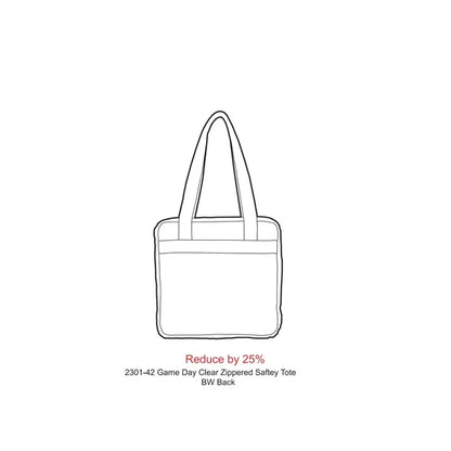 Game Day Clear Zippered Safety Tote