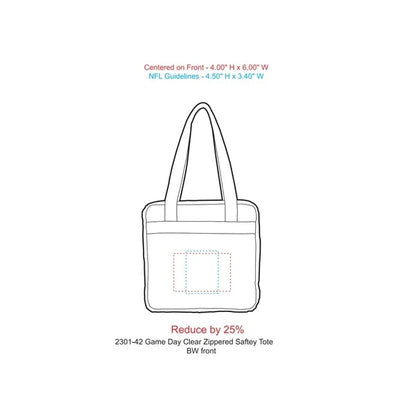 Game Day Clear Zippered Safety Tote