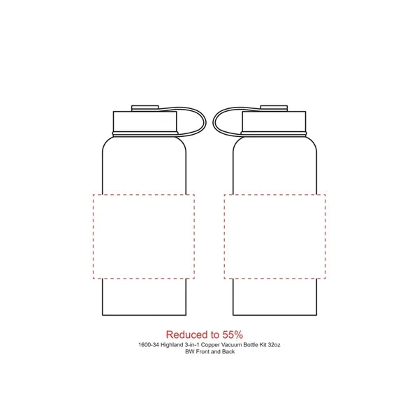 Highland 3-in-1 Copper Vacuum Bottle Kit 32oz