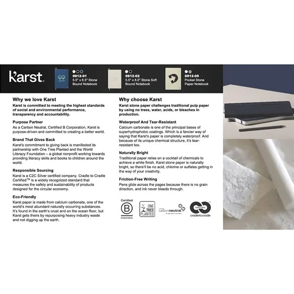 Karst Pocket Stone Paper Notebook