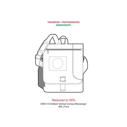 Gridlock Vertical 15" Computer Messenger Bag
