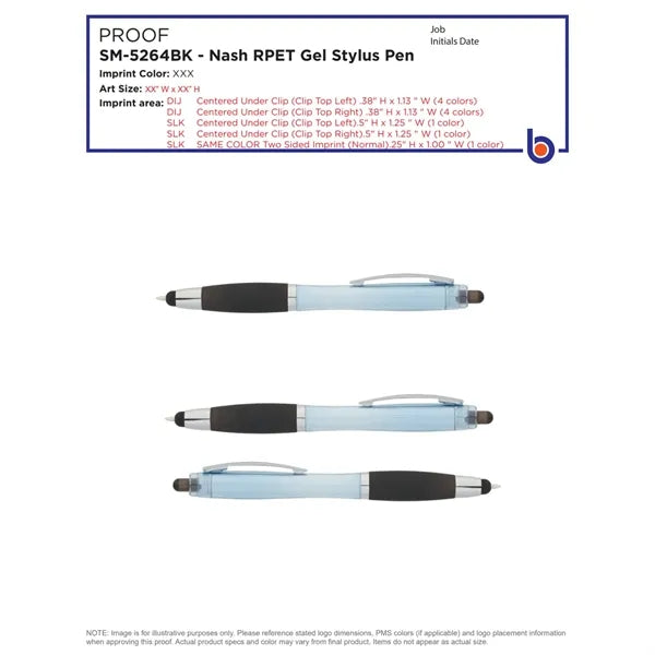 Nash RPET Gel Stylus Pen