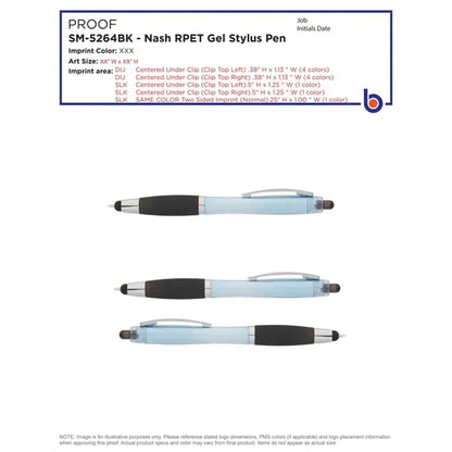 Nash RPET Gel Stylus Pen