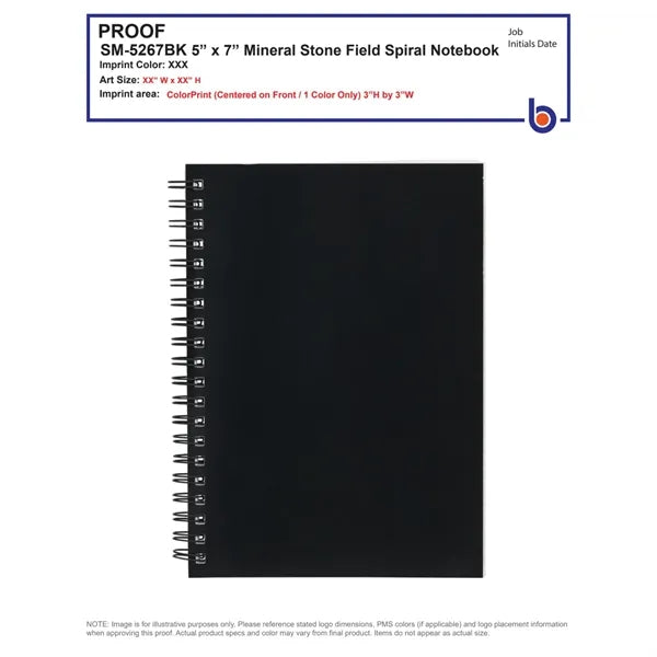 5' x 7' Mineral Stone Field Spiral Notebook