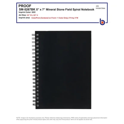 5' x 7' Mineral Stone Field Spiral Notebook
