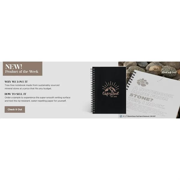 5' x 7' Mineral Stone Field Spiral Notebook