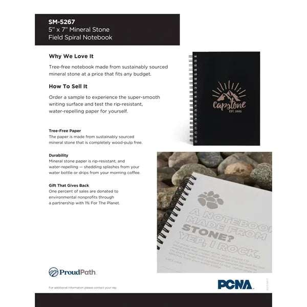 5' x 7' Mineral Stone Field Spiral Notebook