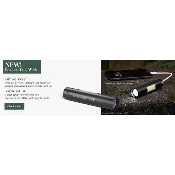 Rechargeable 2200mah Flashlight