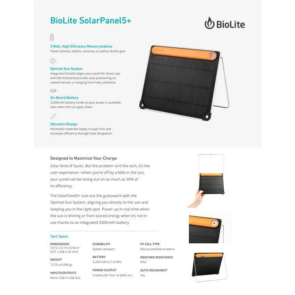 BioLite SolarPanel 5+