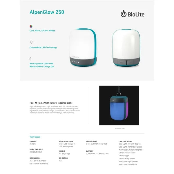 BioLite Alpenglow 250