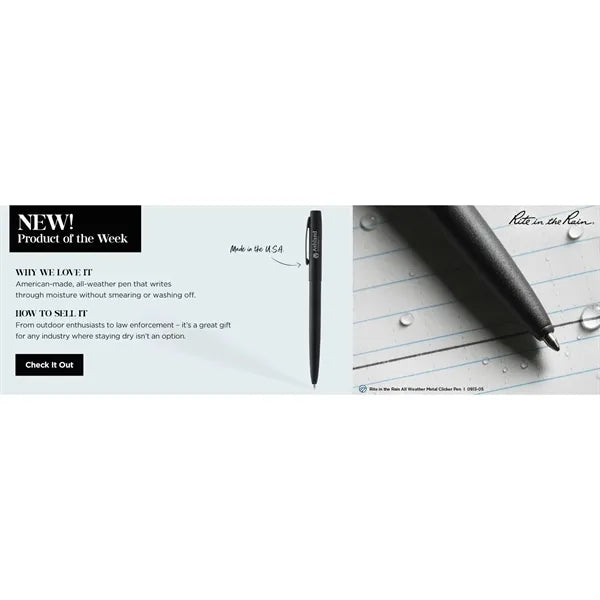 Rite in the Rain All Weather Metal Clicker Pen