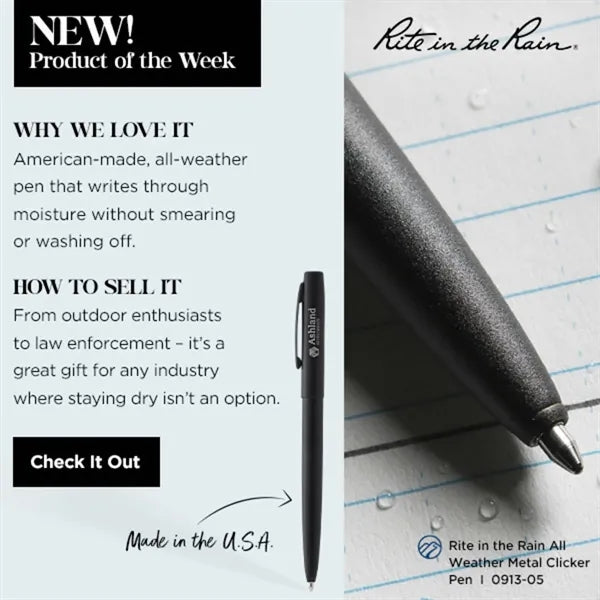 Rite in the Rain All Weather Metal Clicker Pen