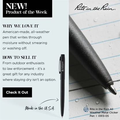 Rite in the Rain All Weather Metal Clicker Pen