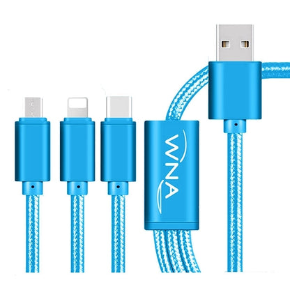 The Virgo 3 in 1 Charging Cable Android, iPhone, Type C adap