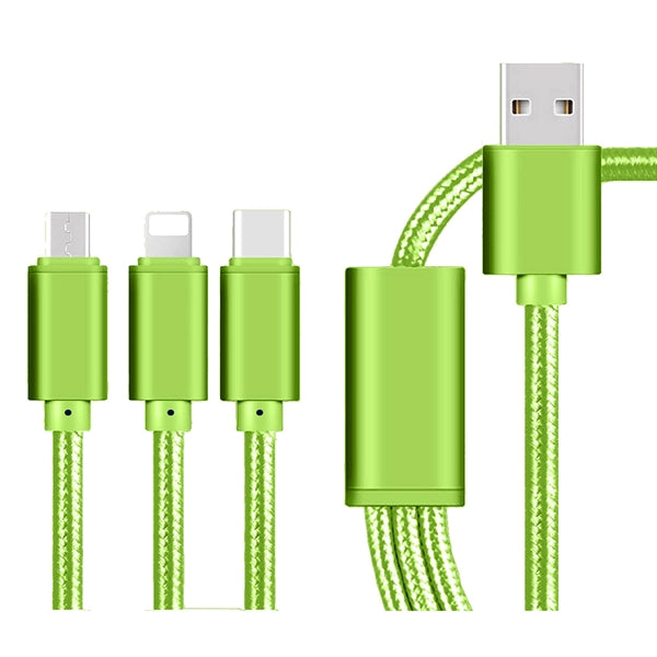 The Virgo 3 in 1 Charging Cable Android, iPhone, Type C adap