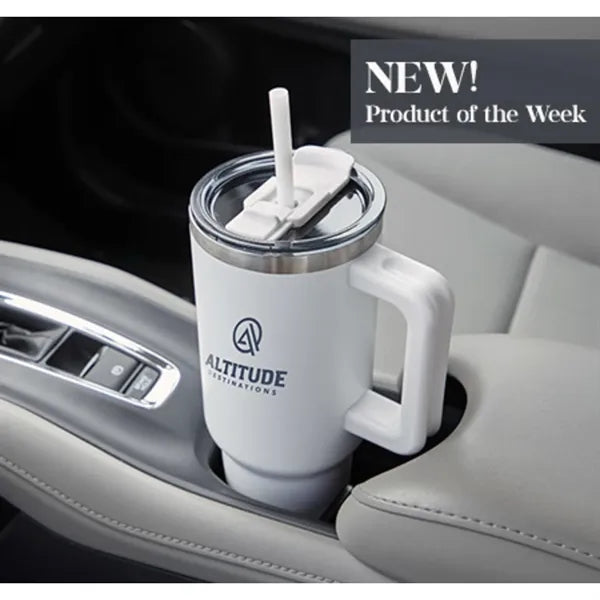 Pinnacle Recycled Travel Tumbler with Straw 40oz