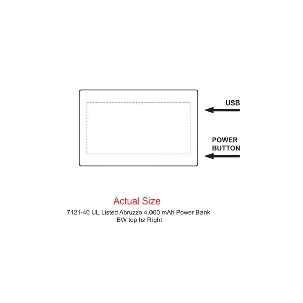 UL Listed Abruzzo 4,000 mAh Power Bank