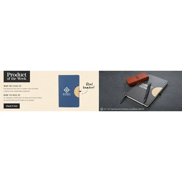 5.5" x 8.5" Kaya Recycled PU and Bamboo Journal