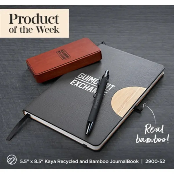 5.5" x 8.5" Kaya Recycled PU and Bamboo Journal